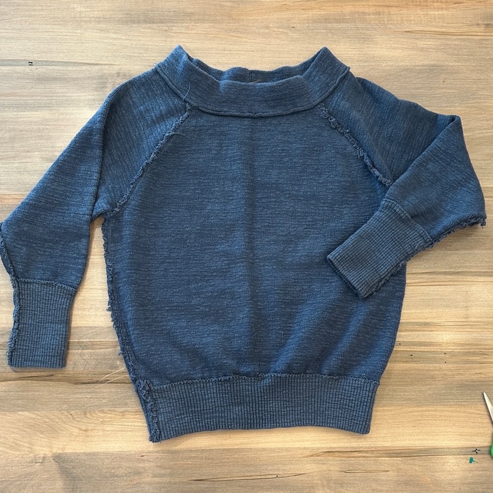Free People Navy Knit Sweater
